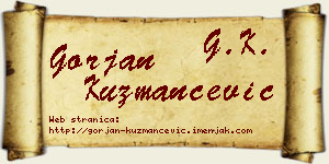 Gorjan Kuzmančević vizit kartica
